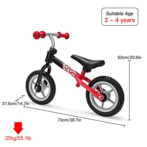 WFEI 10" Kids Balance Bike for 2 to 5 Years Old Boys Girls Toddler Training Bicycle No Pedal Walking Balance Bike Adjustable Seat