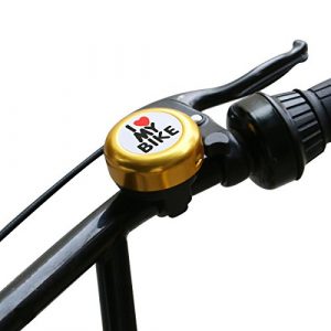 DUNCHATY Yellow I Like My Bike Bell - Bicycle Bell - Loud Aluminum Bike Horn Ring Mini Bike Accessories for Adults Men Women Kids Girls Boys Bikes