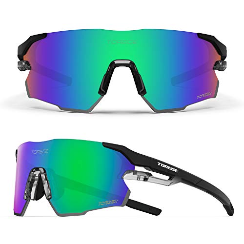 Sports Sunglasses for Men,Polarized Sunglasses for Women,Sporty Sunglasses for Biking Hiking Fishing Golf Running with 3 Interchangeable Lenses(Pro Set) EMS TR90 Frame TR71 ICEMAN (C6)