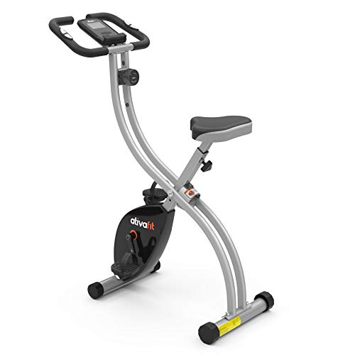 ATIVAFIT Indoor Cycling Bike Folding Magnetic Upright Bike Stationary Bike Recumbent Exercise Bike (Grey)