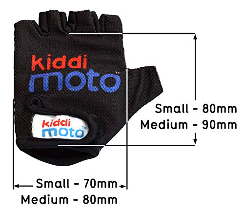 Kiddimoto Kids Fingerless Cycling Gloves for Girls & Boys Bicycle, Balance Bike, Scooter, and Skateboard - Stars - S (2-5y)