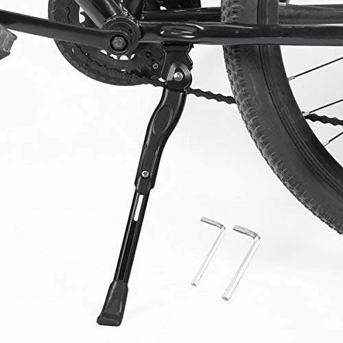 BESTCAN Bicycle Kickstand Adjustable Aluminum Alloy Bike Kickstand for 22“ 24” 26“ 27.5“ Mountain Bike/Road Bicycle/BMX/MTB/City Commuter Bike/Kids Bike/Sports Bike/Adult Bike