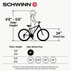 Schwinn Fleet Youth Mountain Bike, 61 Centimeter Tyres, 30 Centimeter Lightweight Alloy Frame, Front Suspension, 9 Speed, Disc Brakes, Purple