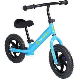 Balance Bike, 12 Inch No Pedals Bicycle Beginner Toddler Bike for Girls & Boys Ages 2, 3, 4, 5 Years Old, Indoor Outdoor Bicycle with Adjustable Seat & Handlebar Height & Lightweight
