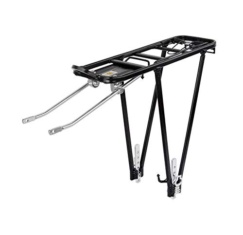 Bike Cargo Rack Cargo Universal Adjustable Bicycle Rear Luggage Touring Carrier Racks 55lbs Capacity Quick Release Mountain Road Bike Pannier Rack for 26"-29" Frames