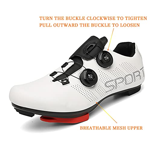 Indoor Cycling Shoes Men Road Cycling Shoes Compatible with Pelaton Bike SPD SL Delta Cleats Mens Sponning Bike Shoes