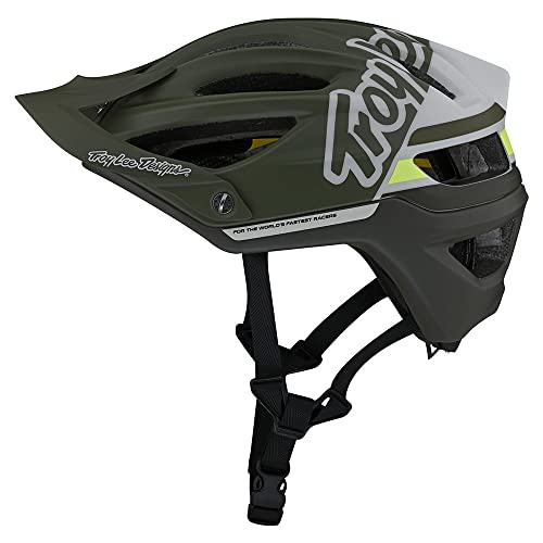 Troy Lee Designs A2 Silhouette Half Shell Mountain Bike Helmet W/MIPS - EPP EPS Ventilated Lightweight Racing BMX Gravel MTB Bicycle Cycling Accessories - Men Women Unisex (Green, MD/LG)