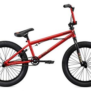 Mongoose Legion L20 Freestyle BMX Bike Line for Beginner-Level to Advanced Riders, Steel Frame, 20-Inch Wheels, Red