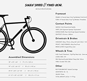 Solé Bicycles The Foamside II Single Speed/Fixed Gear 55cm
