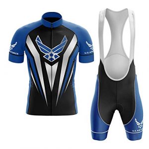 U.S. Air Force Cycling Jersey Bike Uniform Summer Cycling Jersey Set Road Bicycle Jerseys MTB Breathable Cycling Clothing (U.S. Air Force,XL)
