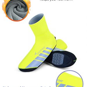 Sportneer Cycling Shoe Covers Waterproof Winter Overshoes Thermal Warm Full Bicycle Shoe Protector Covers Windproof Warmers Shoe Covers Suitable for Most Cycling Shoes (XX-Large)