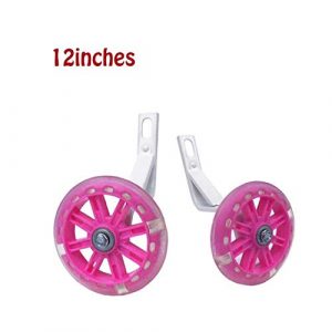 YTKD Training Wheels for Bicycle,Flash Mute Wheel,Compatible for Bikes of 12 Inch,1 Pair