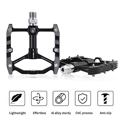 Bicycle Pedals, Cycling Bike Pedals 9/16 Inch Ultralight Aluminum Alloy Non-Slip Bicycle Pedals, for Universal BMX Mountain Bike Road Bike Trekking Bike