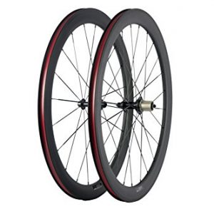 Superteam Carbon Fiber Road Bike Wheels 50mm Clincher Wheelset 700c Racing Bike Wheel (Shimano Body)