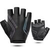 ROCKBROS Cycling Gloves Bike Bicycle Gloves Half Finger Padded Biking Gloves for Men Women Colorful Reflective Anti-Slip Shock-Absorbing Breathable Glove for Road Mountain Bike Riding Outdoor Sports