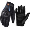 Street Bike Full Finger Motorcycle Gloves 09 (Large, black/blue)