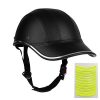 Bicycle Helmet Bike Cycling Helmets for Women and Men 9 Colors Adjustable Strap Adult Helmet (Universal Size, PU Baseball Cap Helmet) (Black)