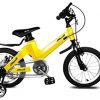 NiceC BMX Kids Bike with Dual Disc Brake for Boy and Girl 12-14-16-18 inch Training Wheels (18" Yellow)