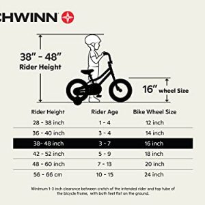Schwinn Koen & Elm Toddler and Kids Bike, 16-Inch Wheels, Training Wheels Included, Red