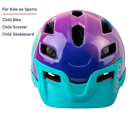 Kids Helmet, SIFVO Kids Bike Helmet Boys and Girls Bike Helmet with Cool Visor Helmet for Kids 5-14, Kids Bike Helmets Youth Bike Helmet Adjustable & Lightweight（50-57CM