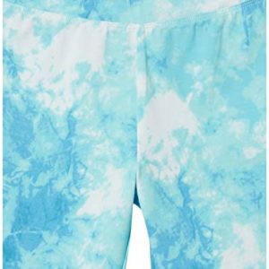 Spotted Zebra Toddler Girls' Midi Bike Shorts, Pack of 5, Black/Green/Blue, Mermaids/Tie Dye, 3T