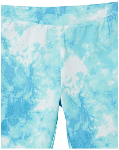 Spotted Zebra Toddler Girls' Midi Bike Shorts, Pack of 5, Black/Green/Blue, Mermaids/Tie Dye, 3T