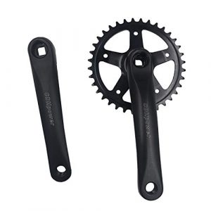 CDHPOWER 36T Single Speed Crankset 170mm x 36T for Mountain Road Bike Fixed Gear Bicycle Folding Bicycle(Square Taper, Black,36T, Sprocket)