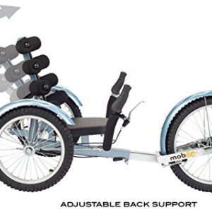 Mobo Cruiser Shift 3-Wheel Recumbent Bicycle Trike. Reversible Adult Tricycle Bike, blue , 20-Inch