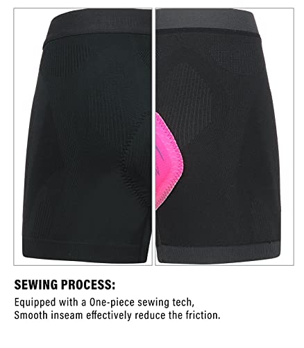 NORTHHILL Women's Padded Cycling Shorts Bike Biking Underwear Shorts for Spin Road Riding MTB BicycleBlack XL