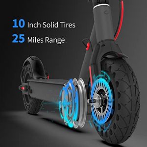 Hiboy S2 Pro Electric Scooter - 10" Solid Tires - 25 Miles Long-range & 19 Mph Folding Commuter Electric Scooter for Adults