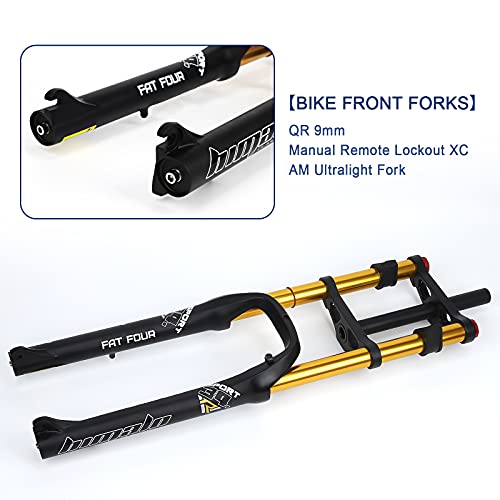 GXFWJD [US Stock] 26” Fat Fork air Bike Suspension Forks 4.0 Fat Bike Fork Downhill Mountain Bike Forks MTB Fork 1-1/8 Disc Brake 170mm Travel BMX E-Bike Front Fork 2850g