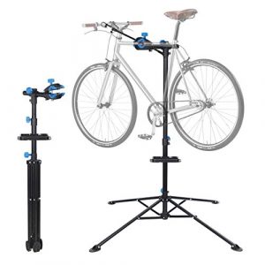 F2C Portable Adjustable 42.5" to 74" Pro Home Steel Maintenance Mechanic Bicycle Bike Repair Tool Rack Stands Workstand w/Telescopic Arm, Tool Tray& Balancing Pole Cycle Bicycle Rack