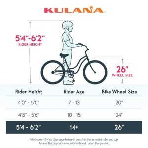 Kulana Lua Tandem Adult Beach Cruiser Bike, 26-Inch Wheels, 7-Speed, Orange