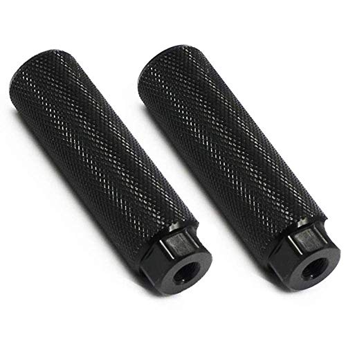 Aili Ye 3/8 Inch 26 Teeth Aluminum Alloy Bike Pegs Backseats Stands Pack of 2 Anti-Skid Lead Foot Bicycle Pegs BMX Pegs for Mountain Bike Cycling Rear Stunt Pegs (Black)