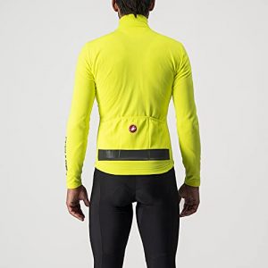 Castelli Cycling Puro 3 Jersey FZ for Road and Gravel Biking I Cycling - Yellow Fluo/Black Reflex - Small
