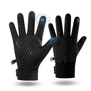 LMMHEIZI Winter Gloves for Men Women Touch Screen Anti-Slip Cold Weather Running Gloves for Motorcycle Driving Cycling