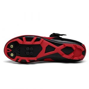 Mens Mountain Bike Cycling Shoes Women Outdoor MTB Riding Shoes Compatible with SPD Cleat and Lock Pedal Red 285