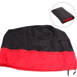 HANSWD Motorcycle Dust Cover Waterproof Uv Cover For Yamaha Kawasaki Universal (XXXL, Black and Red)