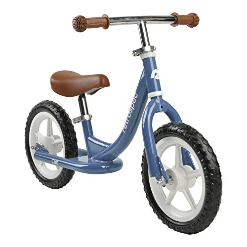 Retrospec Cub Kids Balance Bike No Pedal Bicycle - Beginner Toddler Bike - Steel Frame & Air-Free Tires - Girls & Boys 2-5 Years - Navy