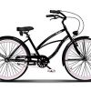 VIVELO LA Donna Beach Cruiser for Women Complete Bike | Aluminium Lightweight Frame, Coaster Brake, Lights Set, 26-Inch | Adult Bicycle Perfect for City, Outdoors, Urban Hills | (7-Speed, Rozzi BP)