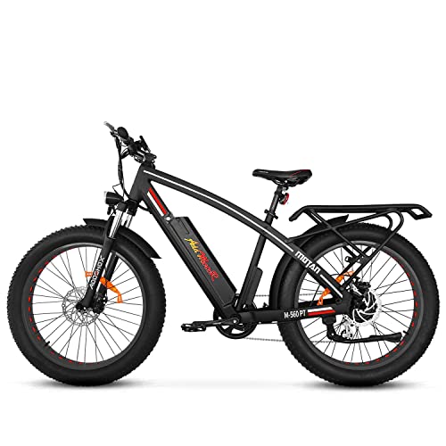 Addmotor 26" Couple Electric Bike M-560, 750W MTB Mountain Ebike, All Terrain Beach Snow Commuter Electric Bicycle for Adults, 55 Miles PAS1 Pedal Assist LCD Display (Black)