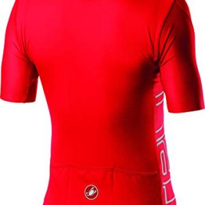 Castelli Cycling Entrata V Jersey for Road and Gravel Biking l Cycling - Fiery Red - Medium