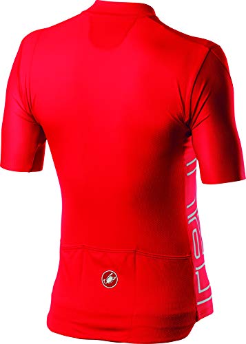 Castelli Cycling Entrata V Jersey for Road and Gravel Biking l Cycling - Fiery Red - XX-Large