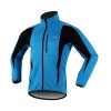 ARSUXEO Winter Warm UP Thermal Softshell Cycling Jacket Windproof Waterproof Bicycle MTB Mountain Bike Clothes 15-K Light Blue Size XX-Large