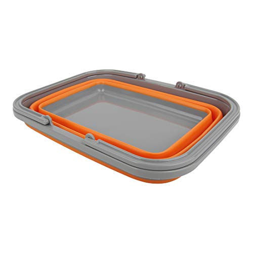 Tiawudi 2 Pack Collapsible Sink with 2.25 Gal / 8.5L Each Wash Basin for Washing Dishes, Camping, Hiking and Home