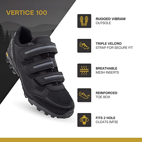 Tommaso Vertice 100 Men’s All Mountain Vibram Sole Mountain Bike Shoes - 45