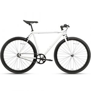 AVASTA Single-Speed Fixed Gear Urban Commuter Bike for Women and Men,Light weihgt Unisex Fixie Bike,Flat Handlebar and Flip Flop Hub City Road Bike,54 White