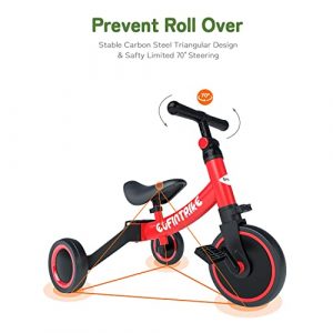 besrey 5 in 1 Toddler Bike for 10 Month to 4 Years Old Kids, Toddler Tricycle Kids Trikes Tricycle Ideal for Boys Girls, Balance Training