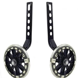 YJIA. a Pair of Bicycle Mute Training Wheels for 12 14 16 18 20 inch Single Speed Bicycle stabilizer (Black)