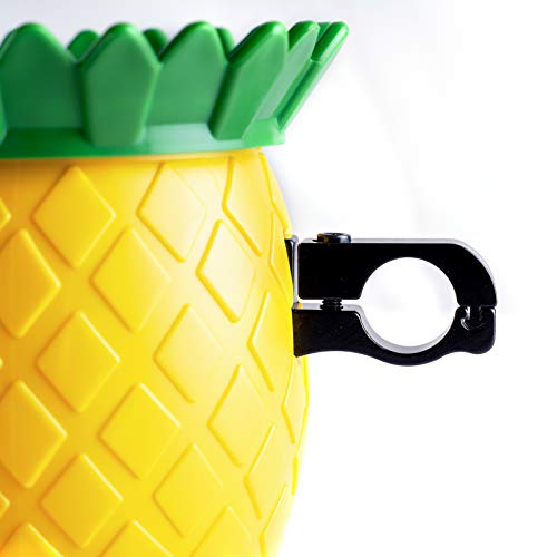 Yoyoapple Bike Cup Holder Cute Pineapple Drink Holder Bicycle Water Bottle Holder with Metal Clamp for Beach Cruiser Motorcycle Bike Boat Stroller Walker Wheelchair Scooter Golf Cart Desk